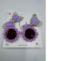 Set of 2 Children's hair clips and glasses