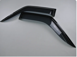 1 set of Front and Rear of car (2 Left and 2 right) BIG Wide-Type Weather Guard / Rain Deflector / Window Visor