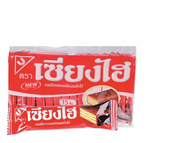 SHANGHAI WAFER WITH CHOCOLATE FLAVORED CREAM 6 G. – 15 PER PACK SHANGHAI WAFER WITH CHOCOLATE FLAVORED CREAM 6 G. – 15 PER PACK