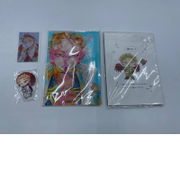 My hero academia gift set, of 2 books, 1 acrilyc stand, 1 card