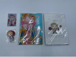 My hero academia gift set, of 2 books, 1 acrilyc stand, 1 card