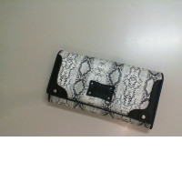 Wallet, leatherette, snake skin