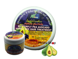 Set of 4  Pea Avocado Honey Hair Mask with blue tea, honey and avocado