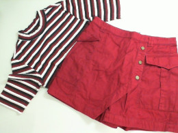 Set of red shorts and a T-shirt