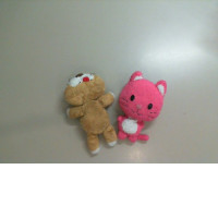 Set of 2 soft toys cats