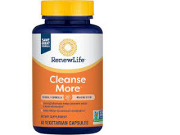 Renew Life Cleanse More Herbal Formula with Magnesium for Overnight Occasional Constipation Relief