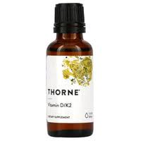 Thorne Research, Vitamin D/K2 Liquid, 1 Fl Oz