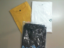 Set of 3 T-shirts, black, white, yellow