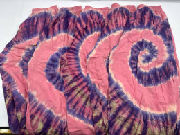Set of 5 Pink and purple feather print home pants