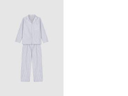 Blue striped pajamas, pants and jacket