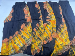 Set of 5 Black and orange feather pattern home pants Set of 5 Black and orange feather pattern home pants