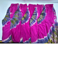 Set of 5Pink and purple feather print home pants 