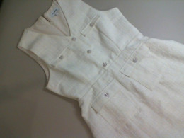 Women's white dress with buttons Women's white dress with buttons