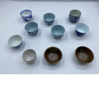 Set of 10 Glass, Japanese tea glass