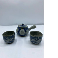 Set of 3 Glass, teapot, teacup, Japanese