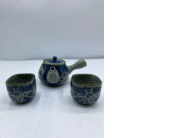 Set of 3 Glass, teapot, teacup, Japanese