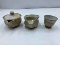 Set of 3Glass, teapot, teacup