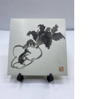 Glass, glass of a mouse picture Glass, glass of a mouse picture