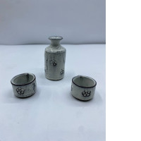 Set of 3 Glass sake bottle, Sake glass Set of 3 Glass sake bottle, Sake glass
