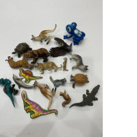 Set of small plastic toys