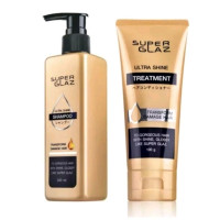 Set of  2  Faris Super Glaz Ultra Shine Shampoo + Treatment