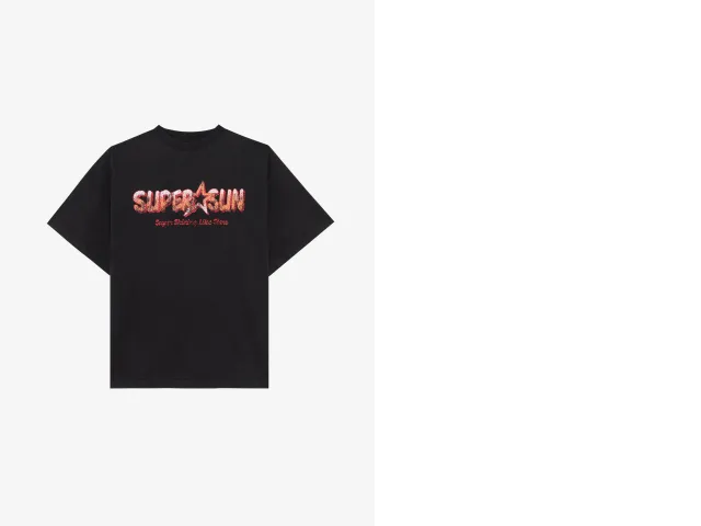 SUPER SUN T-SHIRT BLACK SUPER SUN T-SHIRT BLACK