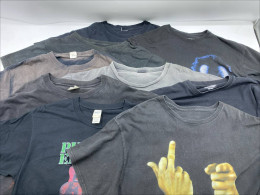 Set of 9 Black short sleeve round neck t-shirt Set of 9 Black short sleeve round neck t-shirt