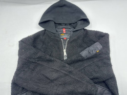 ALPHA INDUSTRIES Black long sleeve fleece zip up sweatshirt