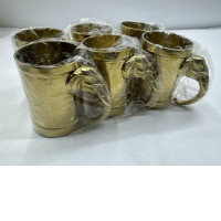 Set of 6 Brass drinking glass with elephant handle Set of 6 Brass drinking glass with elephant handle