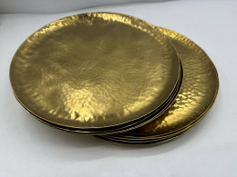 Set of 10 Hammered brass plate Full moon Set of 10 Hammered brass plate Full moon