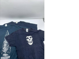 Set of 3 Blue vintage round neck t-shirt