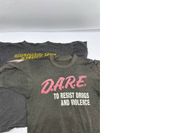 Set of  2 Green vintage round neck t-shirt