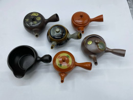 Set of 6 Japanese teapot glass