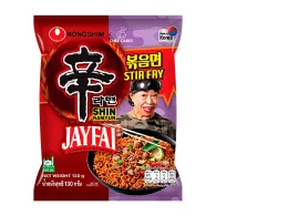 Set of 6 Nongshim Shin Ramyun Jay Fai dry instant noodles, Tom Yum flavor