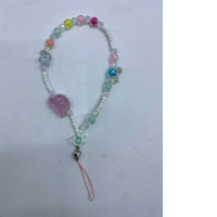 Beaded bracelet with phone strap Beaded bracelet with phone strap