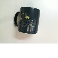 Black ceramic mug