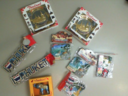 Set of 9 magnets and souvenirs from Thailand