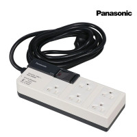 Panasonic Power Strip, 5 sockets, 1 switch, 3 meter long cable model - White (WCHG 28352)