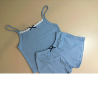 Blue top and shorts set