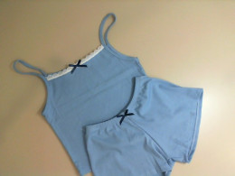 Blue top and shorts set
