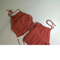 Brown swimsuit separate