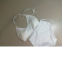 White swimsuit separate