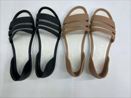 Set of 2 Women's soft rubber ankle boots, black and green Set of 2 Women's soft rubber ankle boots, black and green