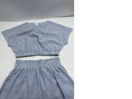 Set of 2 Women's blue sleeveless shirt and blue shorts