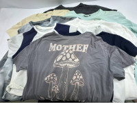 Set of 8 Women's short-sleeved round neck T-shirt