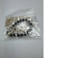 Set of 2  Black and cream beaded bracelet