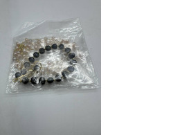 Set of 2  Black and cream beaded bracelet