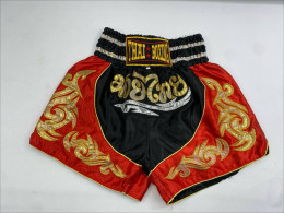 Red-black Muay Thai shorts