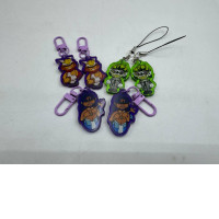 Set of phones keychains