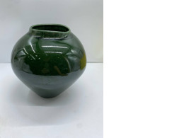 green vase
